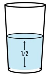 Half full, half empty, possibility thinking, optimism, pessimism
