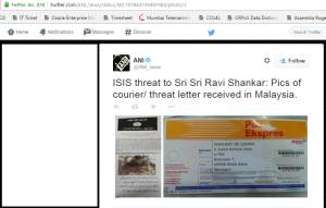 Sri Sri ISIS threat